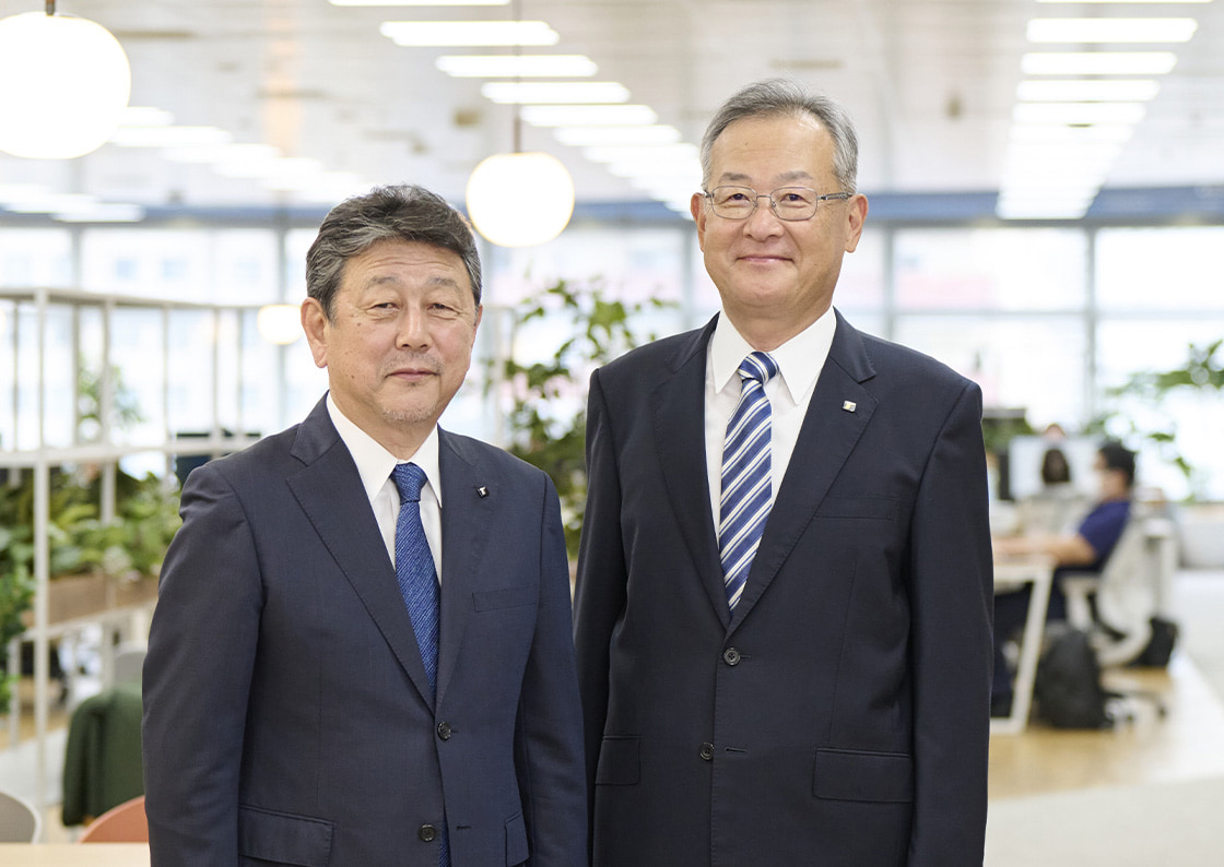 Kenji Kose, Chairman and Representative Director and Takatoshi Kimura, President and Representative Director
